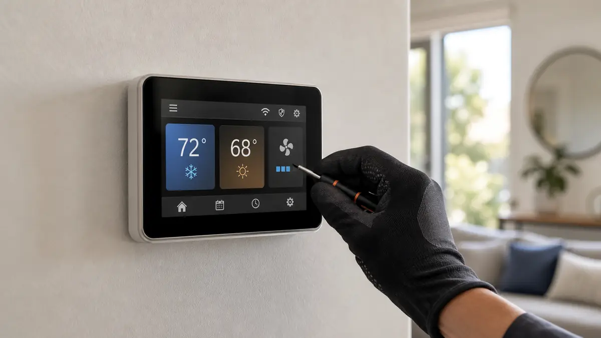 Illustration of the Mitsubishi kumo cloud app controlling a West Covina mini-split
