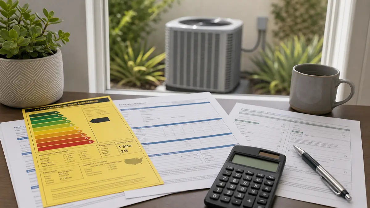 Illustration of SEER2 efficiency and rebate guidance for West Covina, CA