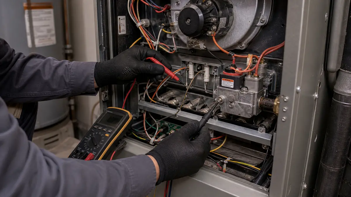 Illustration of a Mitsubishi heat pump not producing heat in a West Covina home