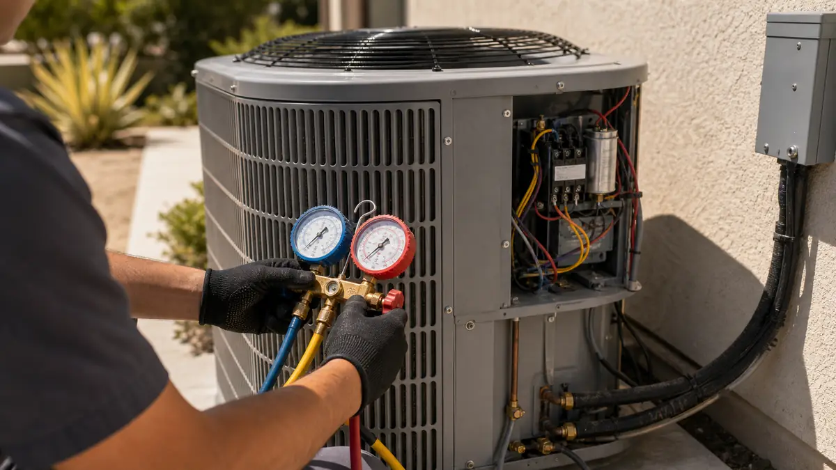 Illustration of a Mitsubishi mini-split cycling on and off in a West Covina home